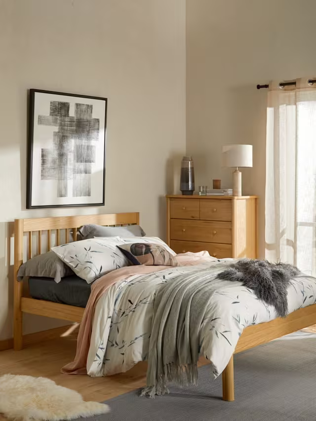 John Lewis Spindle 6 Drawer Chest, Oak