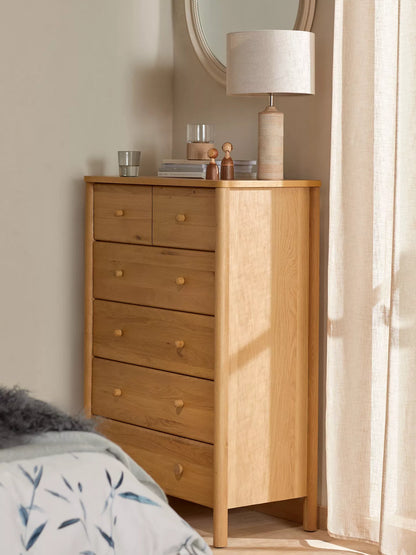 John Lewis Spindle 6 Drawer Chest, Oak
