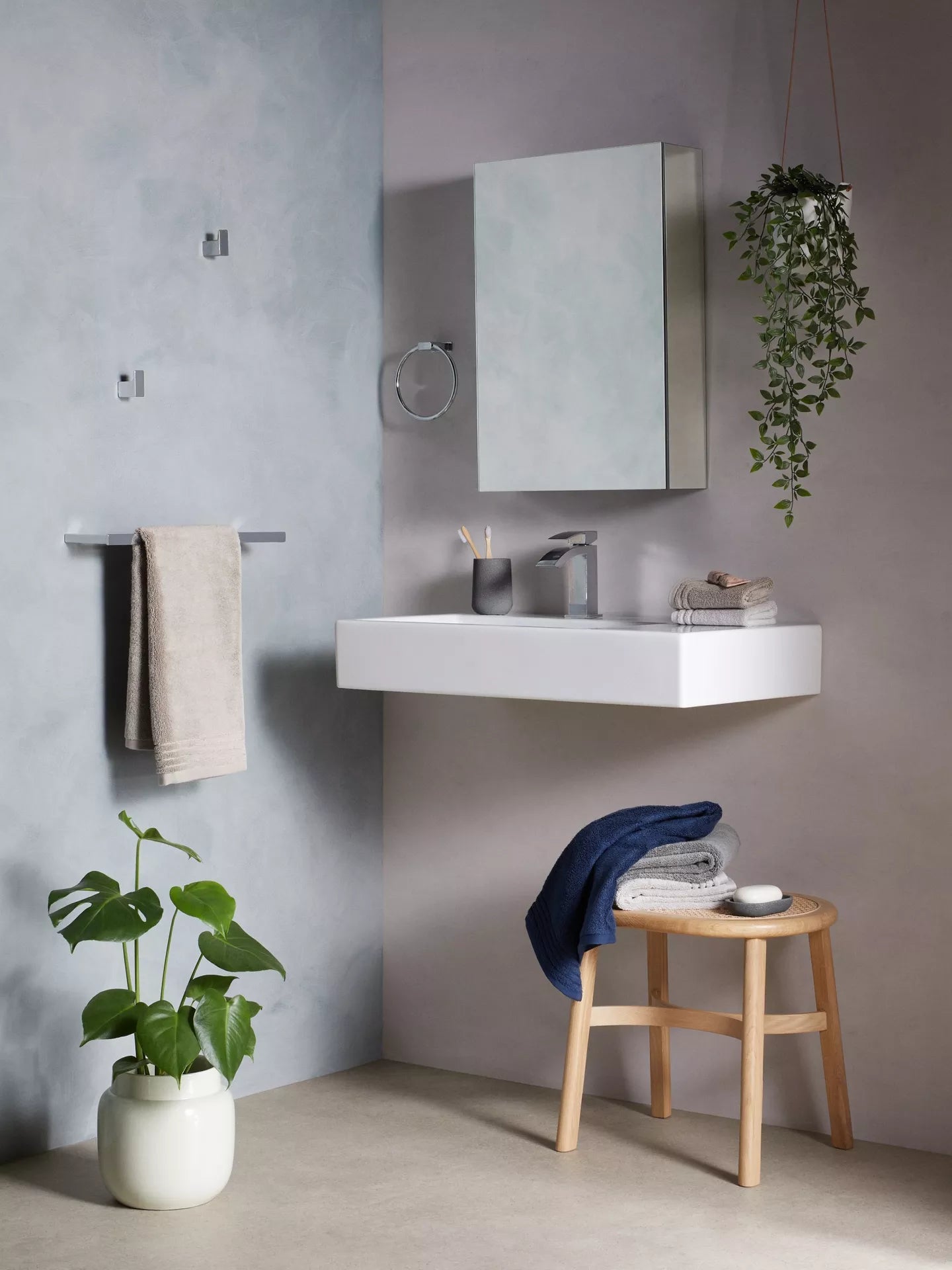 John Lewis Single Mirror-Sided Bathroom Cabinet