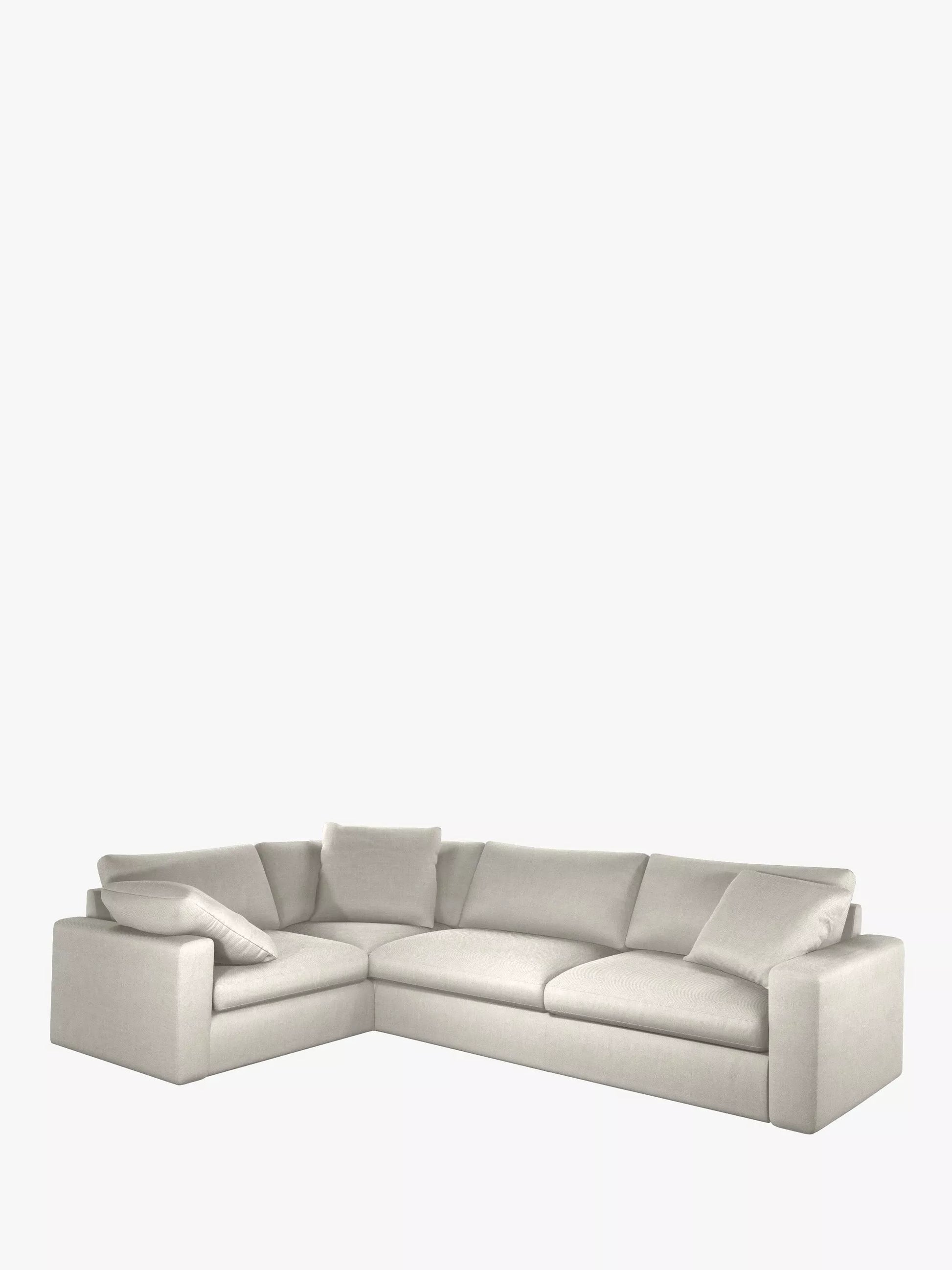 John Lewis Mellow LHF Corner Sofa Twisted Boucle Putty