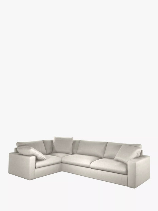 John Lewis Mellow LHF Corner Sofa Twisted Boucle Putty