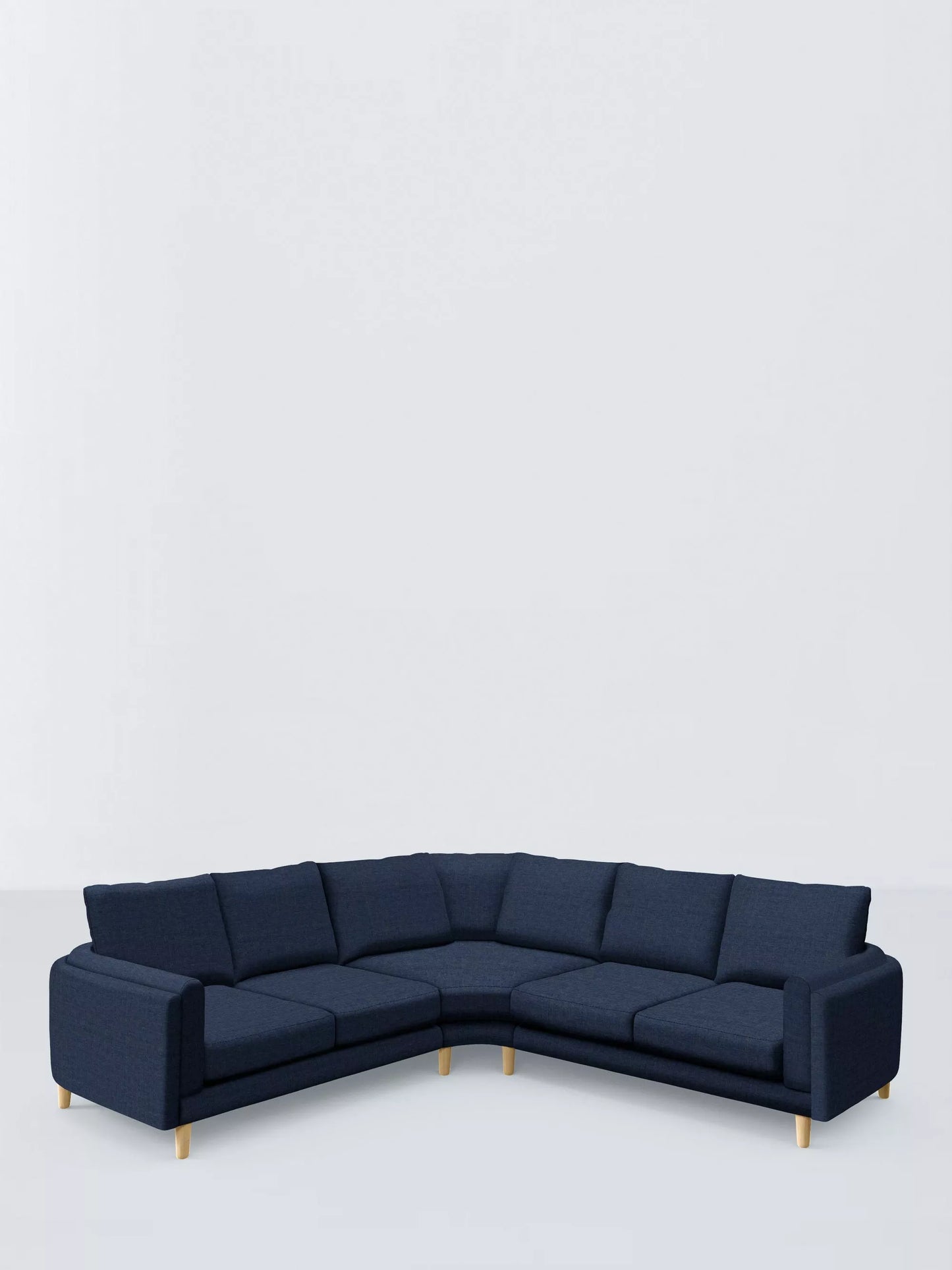 John Lewis Harbour Corner Sofa Easy Clean Chunky Chenille Navy