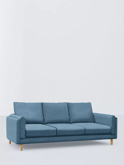 John Lewis Harbour Grand 3 Seater Sofa Aquaclean Titan Blue