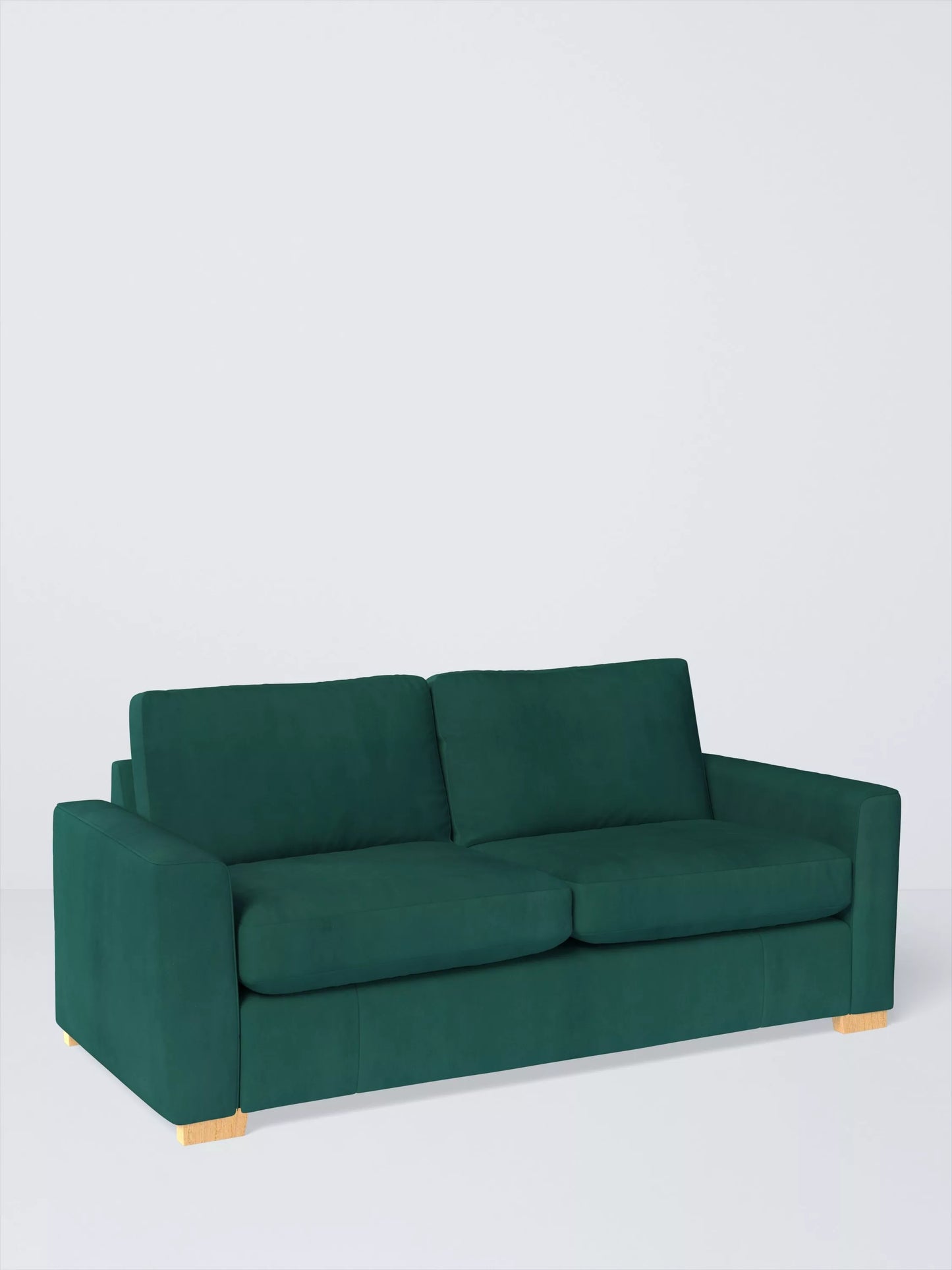 John Lewis Oliver II Large 3 Seater Sofa Easy Clean Plush Velvet Teal
