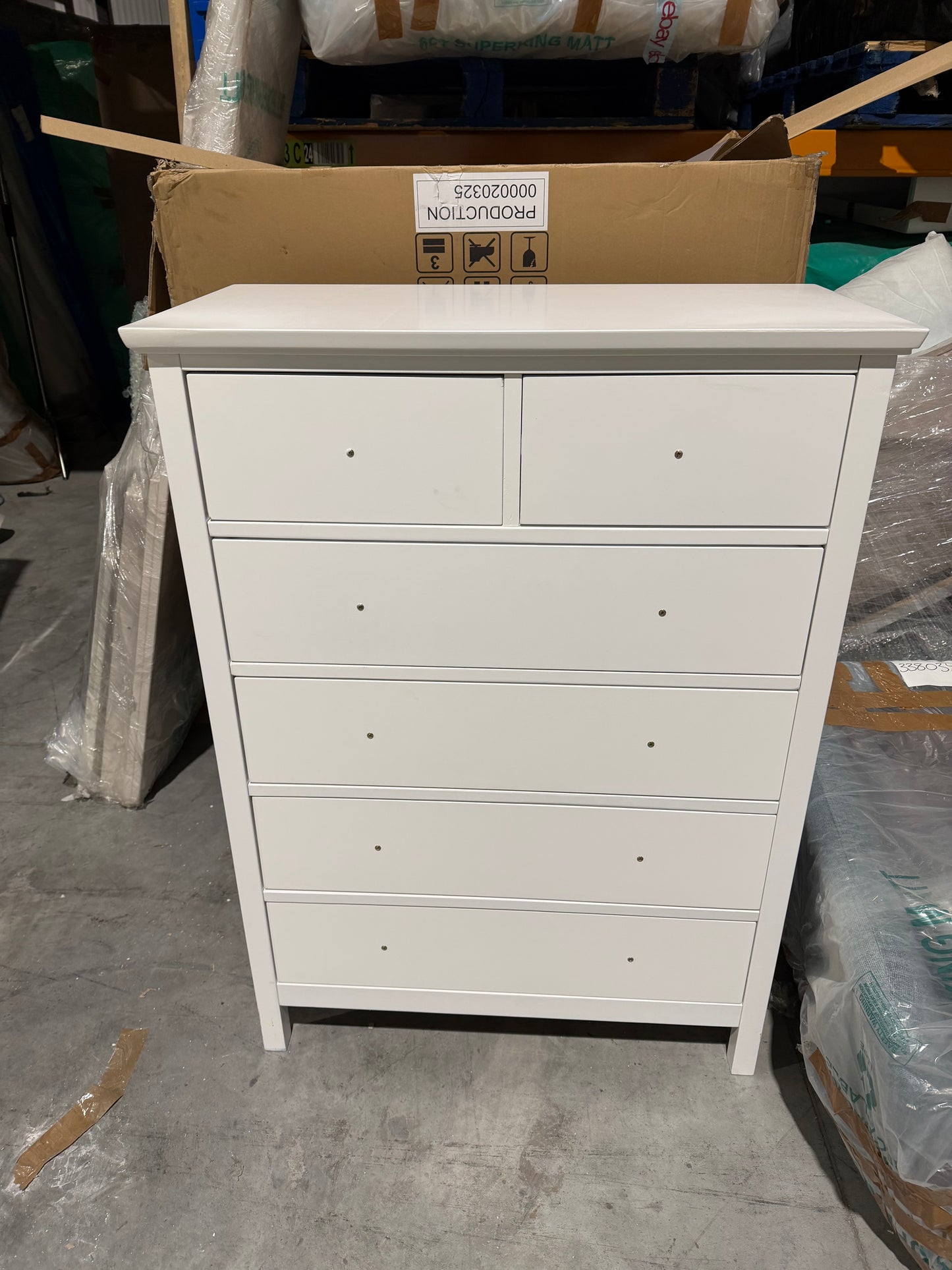 John Lewis Chest of Drawer Wilton 6 Drawer Chest White