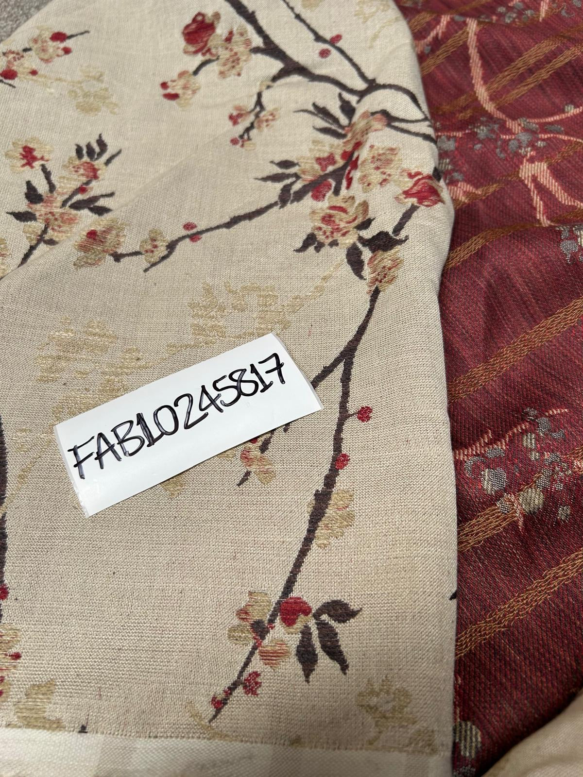John Lewis Blossom Weave Furnishing Fabric, Russet 25 meters