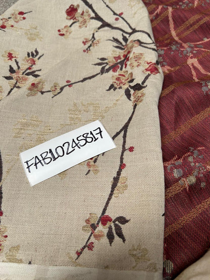 John Lewis Blossom Weave Furnishing Fabric, Russet 25 meters