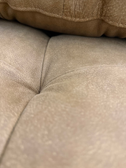 John Lewis Draper II Grand 4 Seater Leather Sofa, Metal Leg, Demetra Light Tan