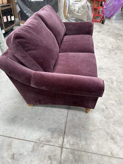 John Lewis Camber Medium 2 Seater Sofa Soft Chenille Aubergine