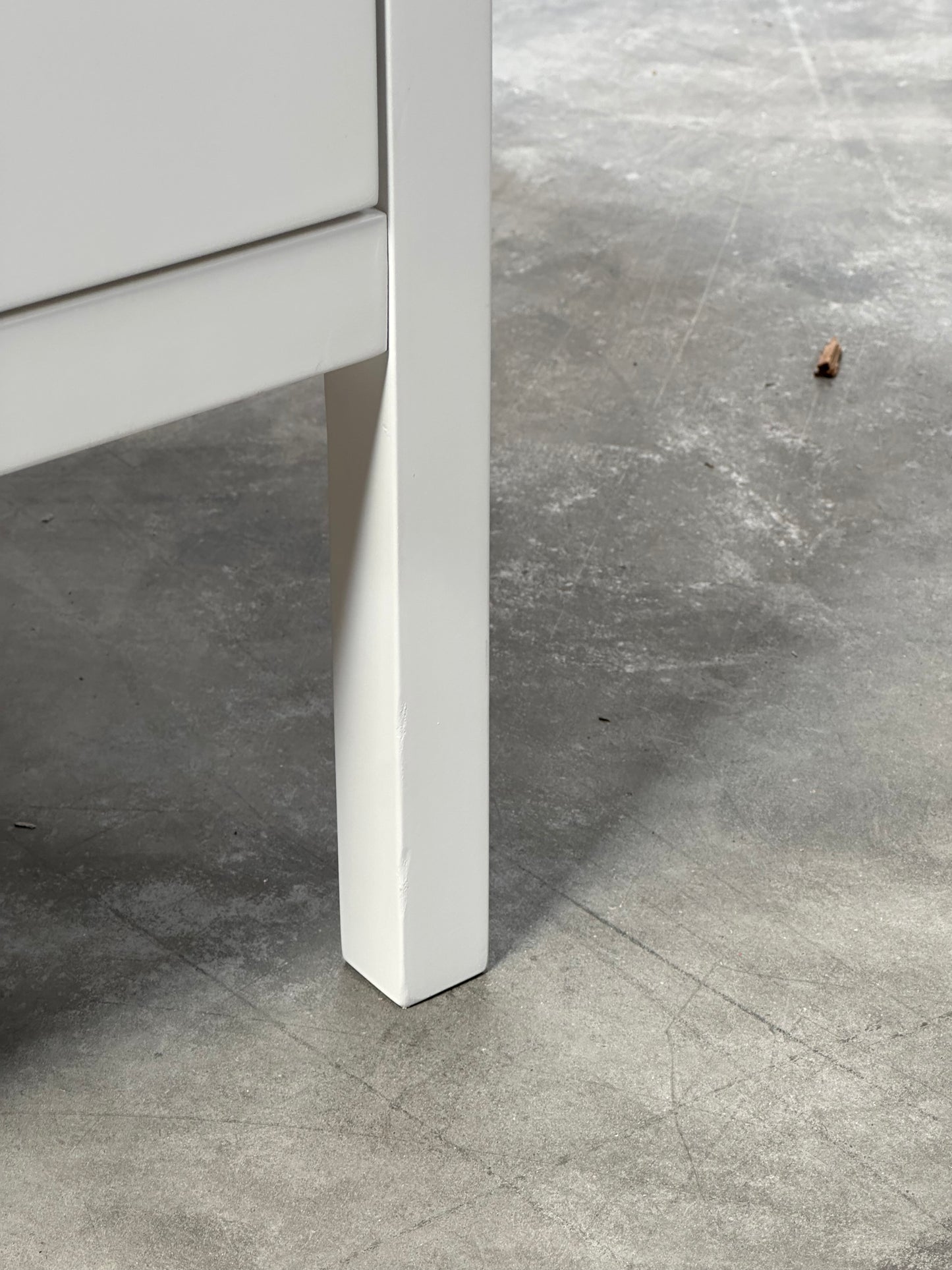 John Lewis White ANYDAY Wilton 2 Drawer Bedside Cabinet