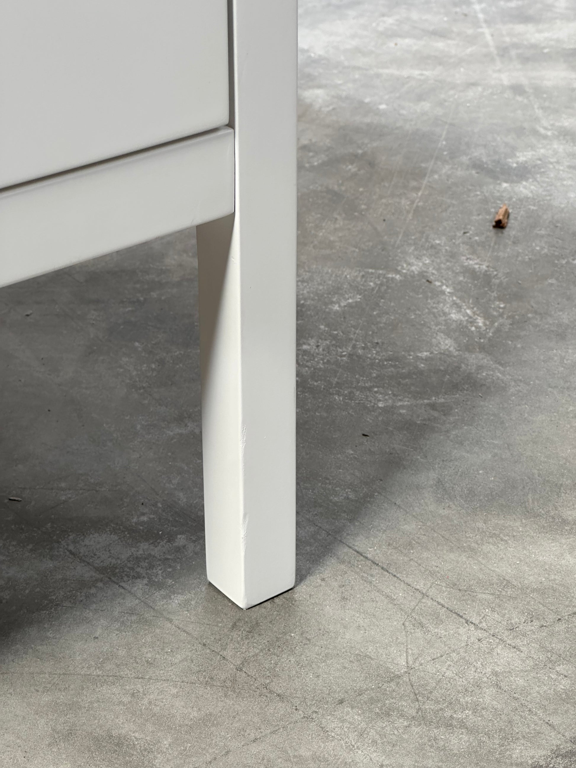 John Lewis White ANYDAY Wilton 2 Drawer Bedside Cabinet