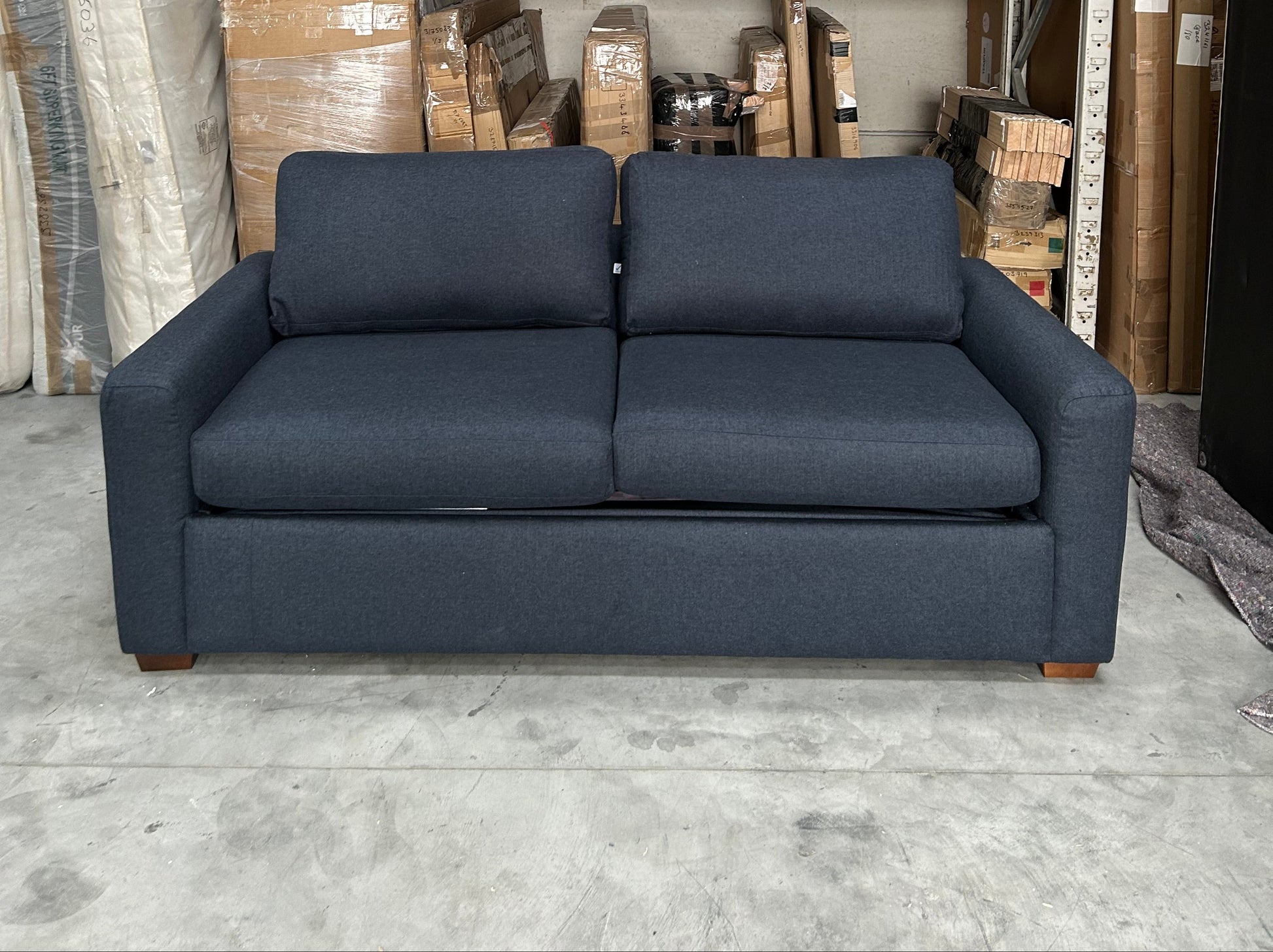 John Lewis Bailey II Double Sofabed Brushed tweed Navy