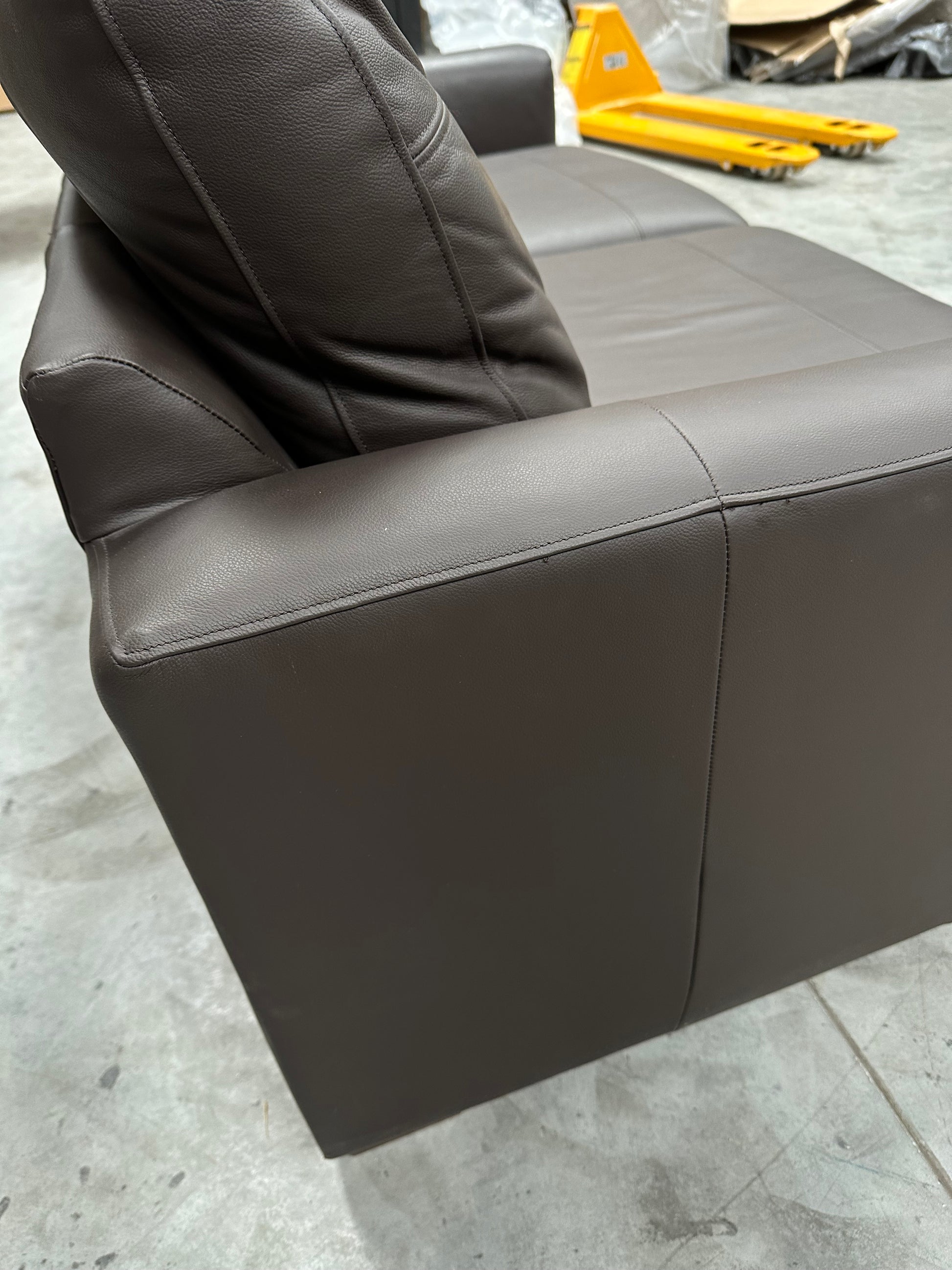 John Lewis Leather Oliver Medium 2 Seater Sofa Dark Chocolate