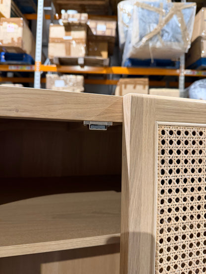 John Lewis Rattan Double Wardrobe, Oak