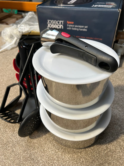 Tefal Ingenio Emotion Stainless Steel Pans, Lids & Utensils Set, 22 Piece