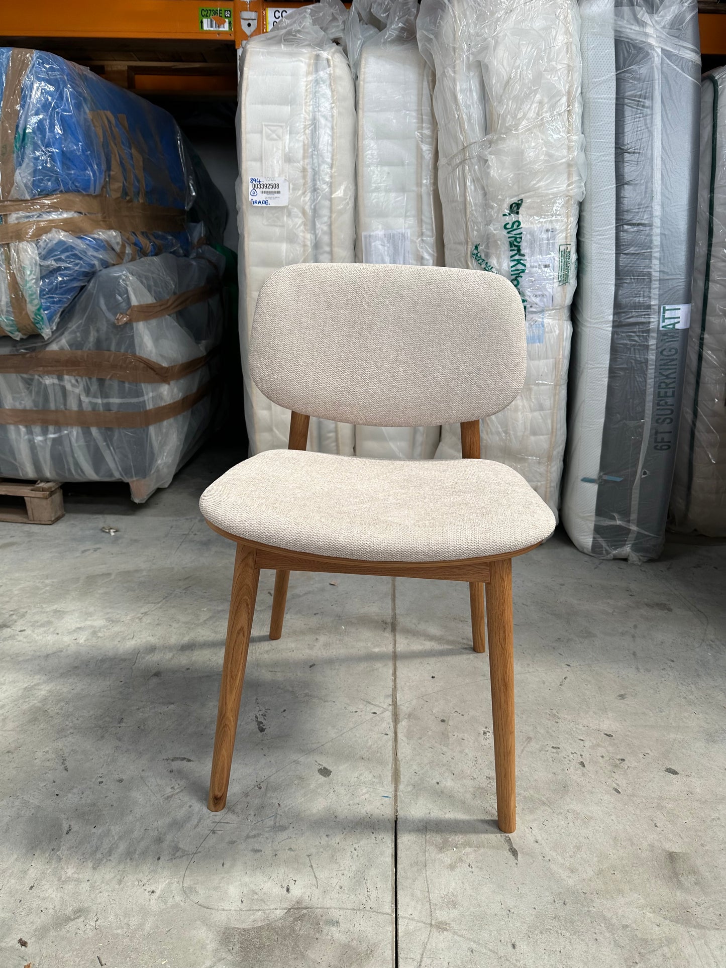 John Lewis Cara Dining Chair, Natural/ Oak