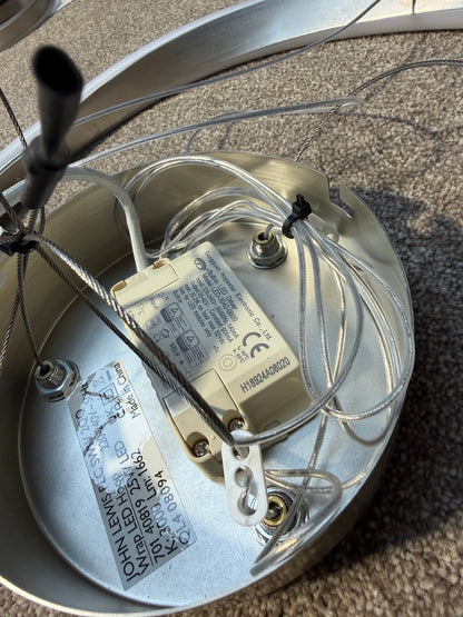 John Lewis Wrap LED Hoop Ceiling Light, Brushed Aluminium