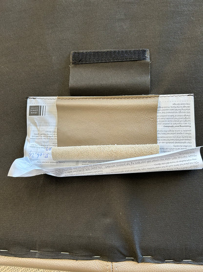 John lewis hendricks medium 2 seater leather sofa dark wood frame 113cm long x 83cm deep x 75cm high, mushroom in colour, List