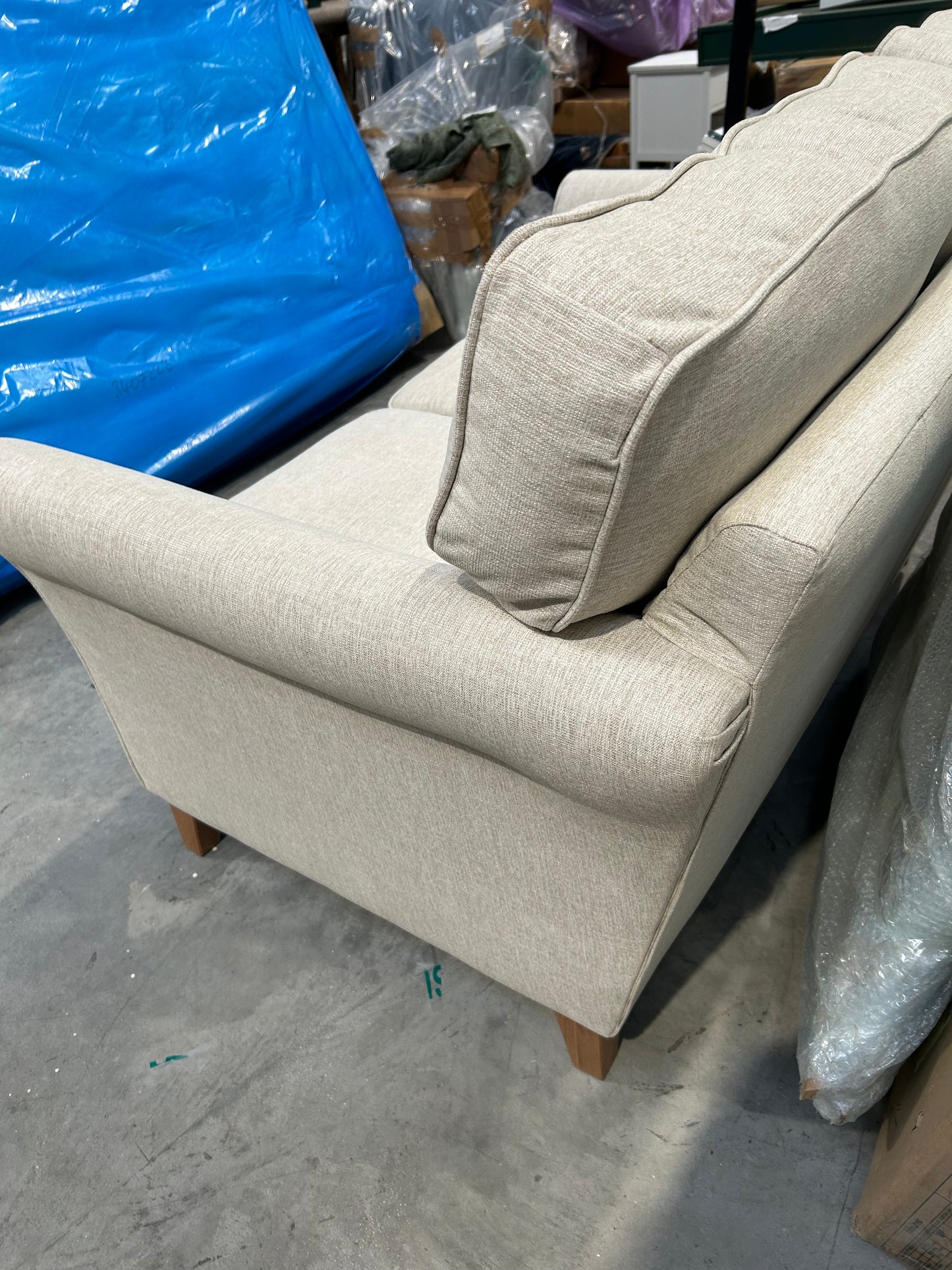 John Lewis Charlotte II Small 2 Seater Sofa Aquaclean Aston Natural