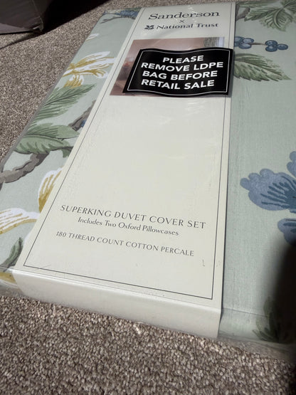 Sanderson x National Trust Lophura Super King Duvet Cover Set
