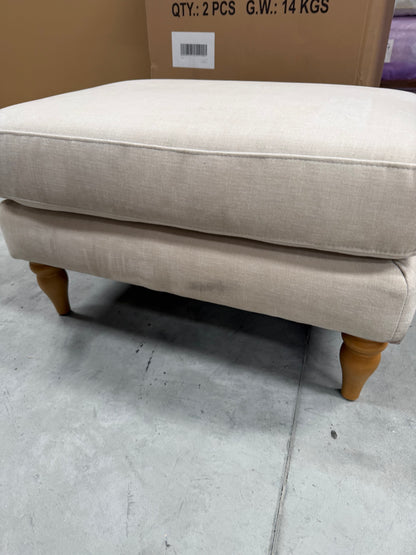 John Lewis Bailey II Footstool Aquaclean Titan Natural