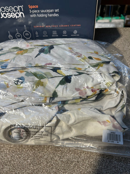 John Lewis Wildflower Sprigs Print Pair Blackout/Thermal Lined Eyelet Curtains, Multi, W167 x Drop 228cm