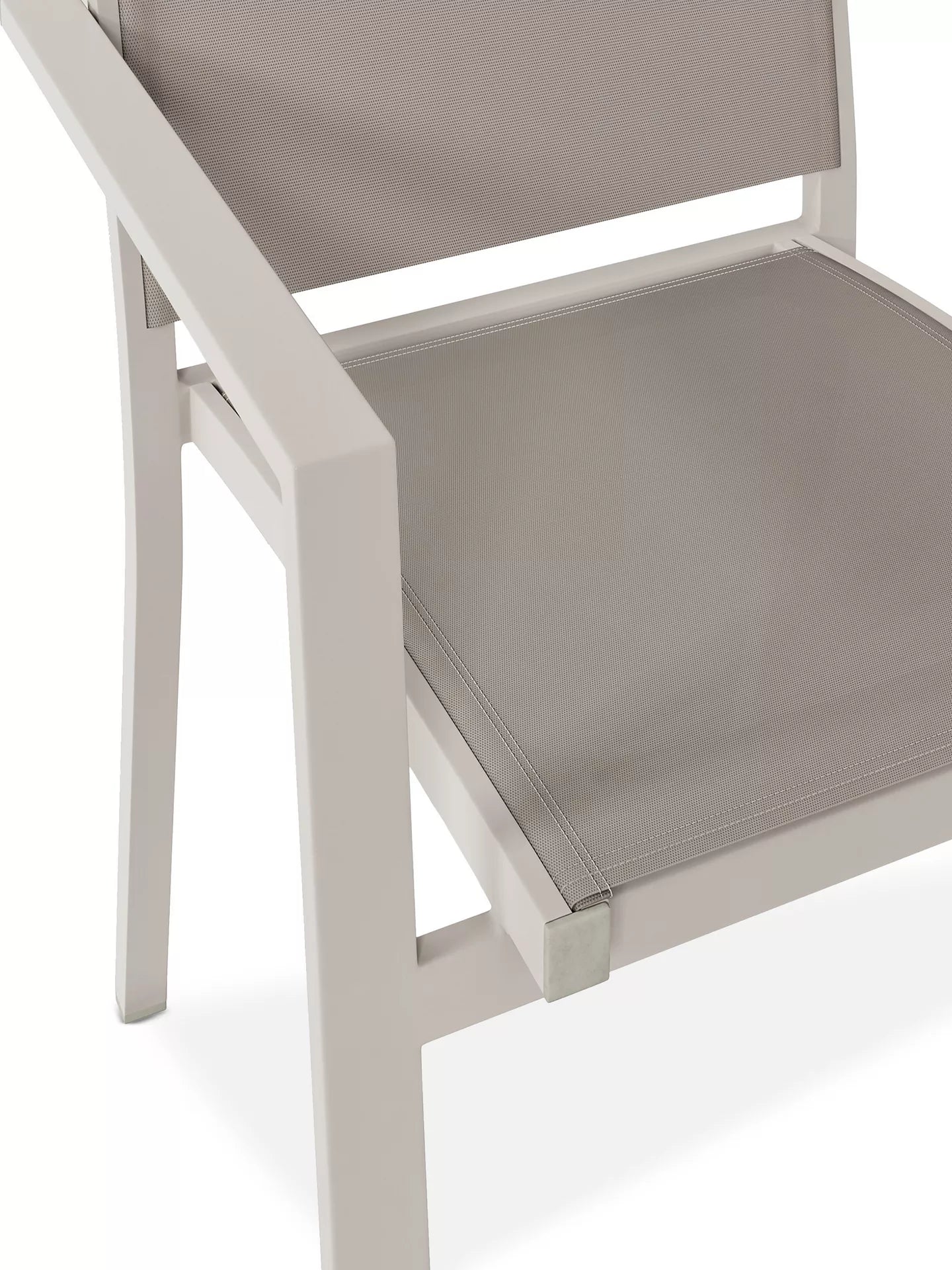 John Lewis Miami Garden Dining Chair, Set of 2, Light Grey