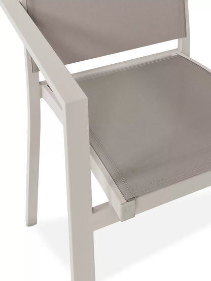 John Lewis Miami Garden Dining Chair, Set of 2, Light Grey