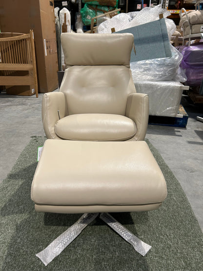 EASE REC CHAIR STONE LEATHER