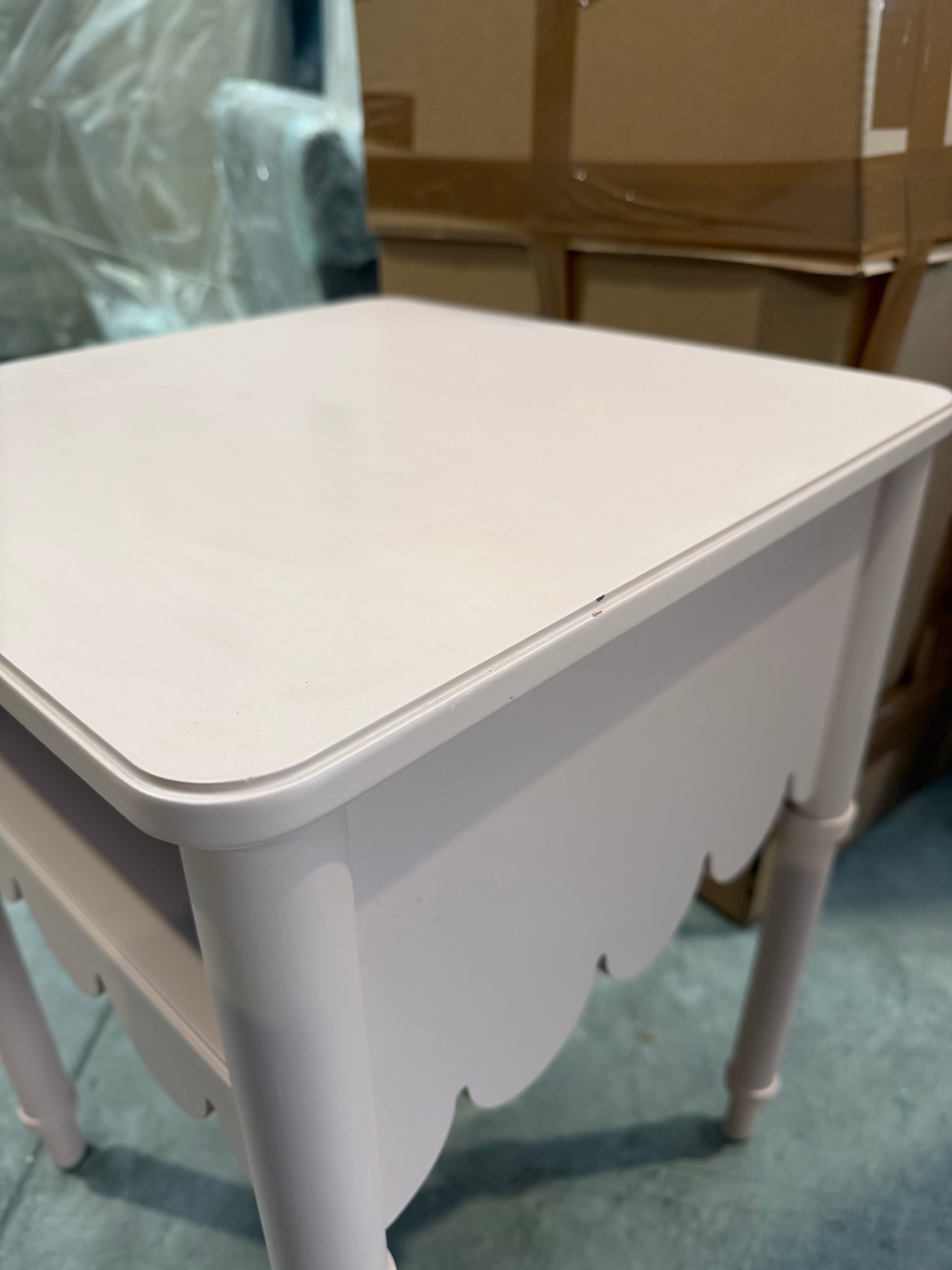 John Lewis Hem Bedside Table Blush Pink