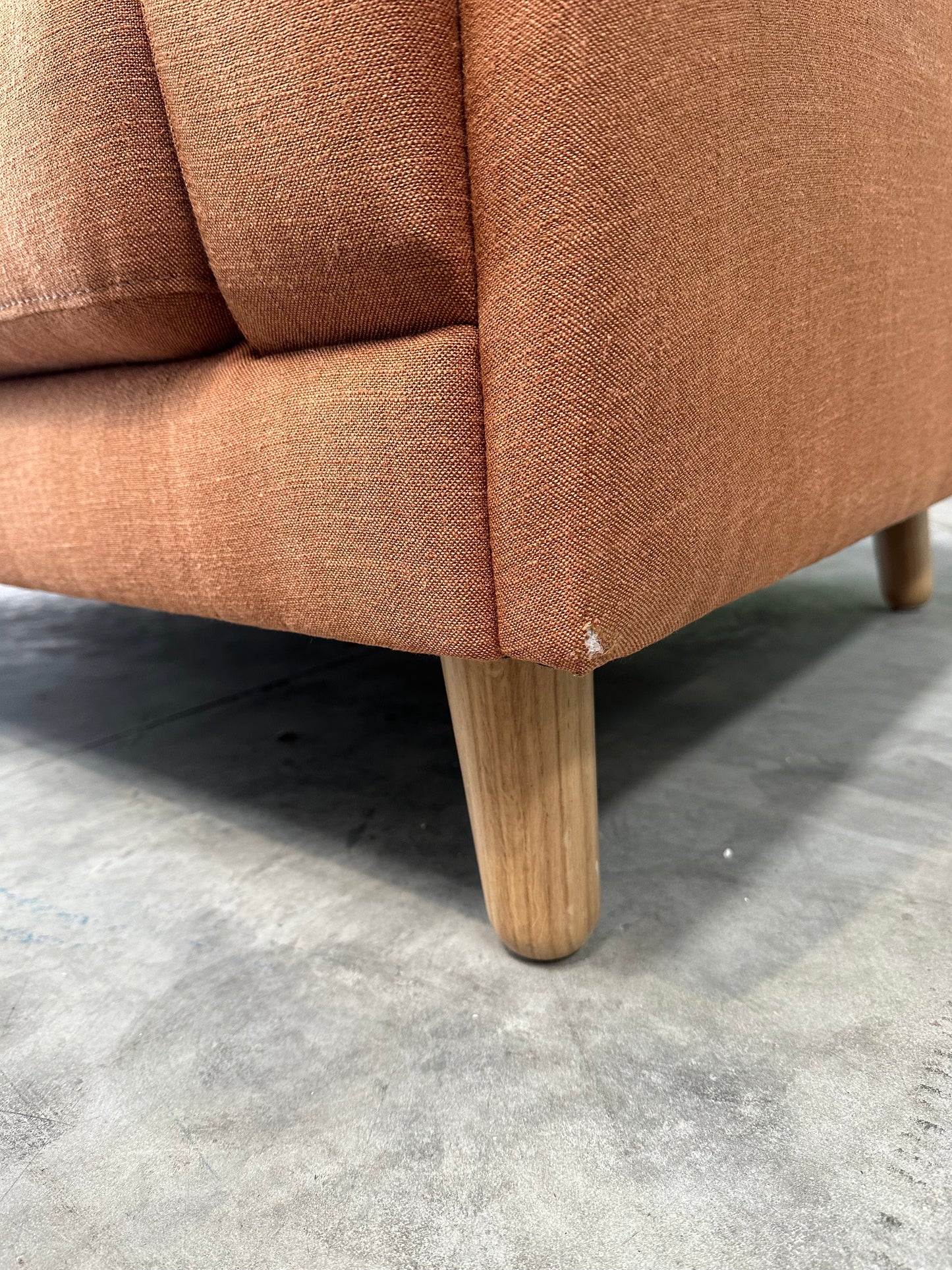 John Lewis Harbour Large 3 Seater Sofa in Relaxed Linen Blend Butterscotch
