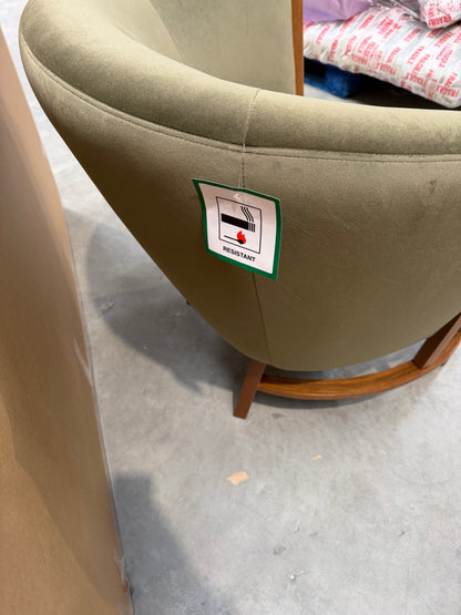 John Lewis Drift Armchair, Dark Leg, Moss Green Smooth Velvet