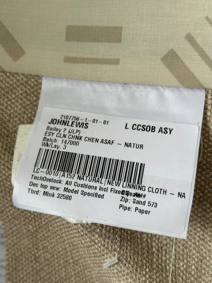 John Lewis Bailey II LHF Chaise End Sofabed Natural