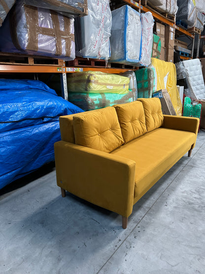 G Plan Vintage The Fifty Four Large 3 Seater Sofa Bed, Plush Turmeric