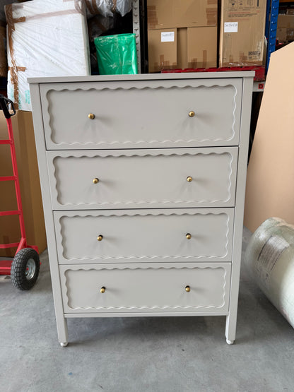 John Lewis Wave 4 Drawer Chest Greige Storage
