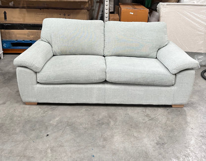 John Lewis Camden Large 3 Seater Sofa Aquaclean Light Blue Seagrass