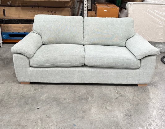 John Lewis Camden Large 3 Seater Sofa Aquaclean Light Blue Seagrass