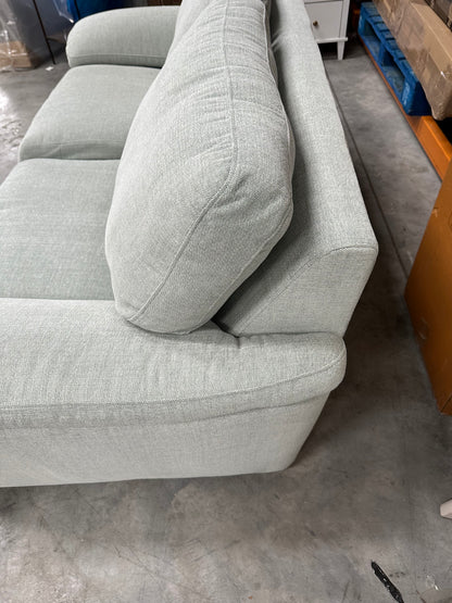 John Lewis Camden Large 3 Seater Sofa Aquaclean Light Blue Seagrass