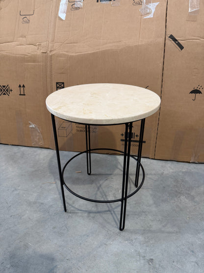 John Lewis Pin Side Table, Natural/Black