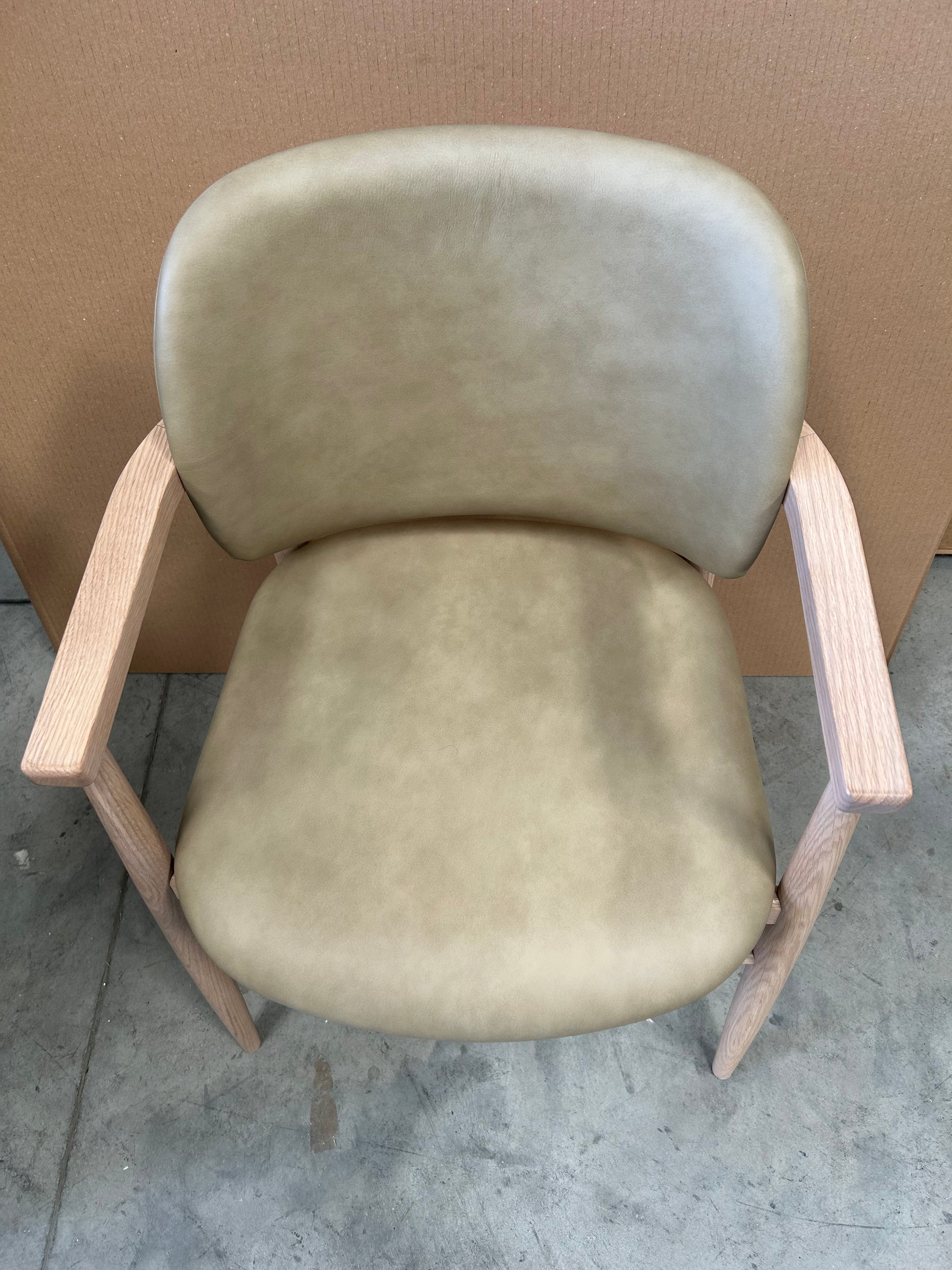 John Lewis Frame Leather Office Dining Chair Natural Oak
