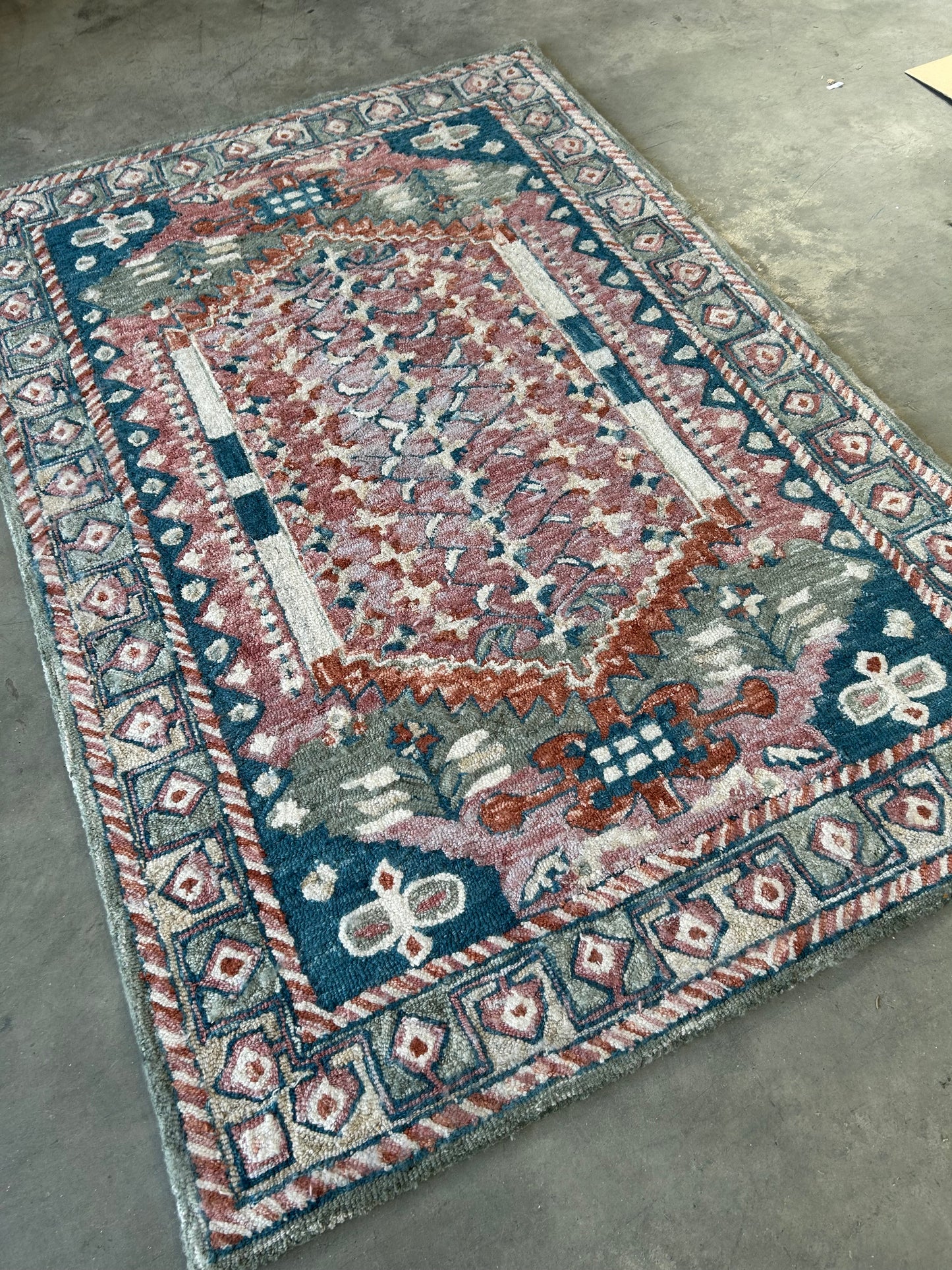 John Lewis Fashion Quashquai Rug, Green, L180 x W120 cm