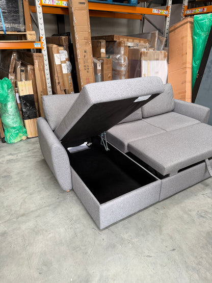 John Lewis Sofa Bed with Storage Sansa Splayed Arm in Tweed