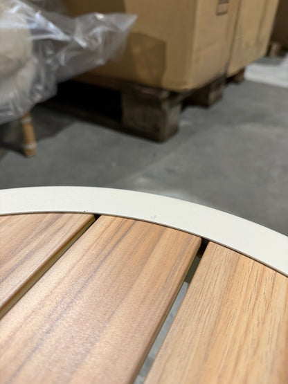 John Lewis Lozenge 4-Seater Modular Curved Garden Sofa & Coffee Table Set Cream