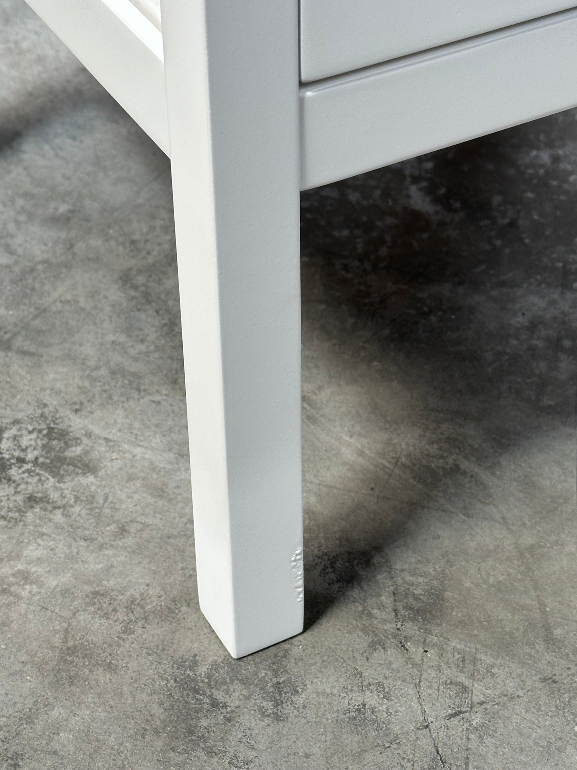 John Lewis White ANYDAY Wilton 2 Drawer Bedside Cabinet