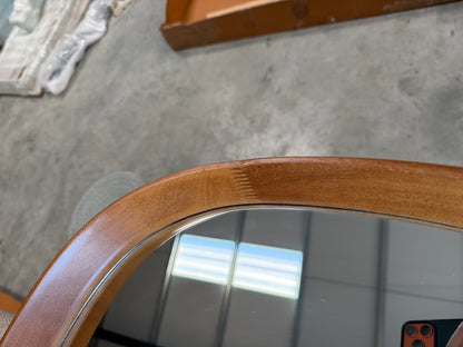 John Lewis Mid Century Square Wood Wall Mirror, 65 x 65cm, Walnut