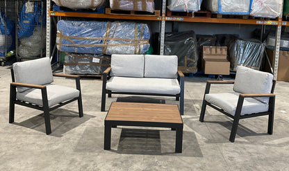 John Lewis Platform 4-Seater Garden Lounging Set, Grey