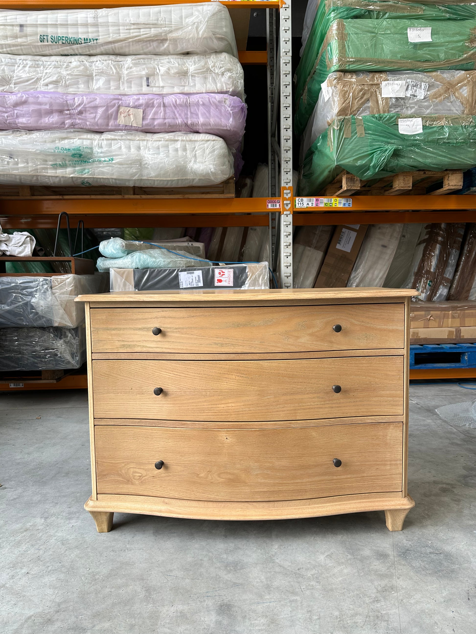 John Lewis Louis 3 Drawer Chest, Oak