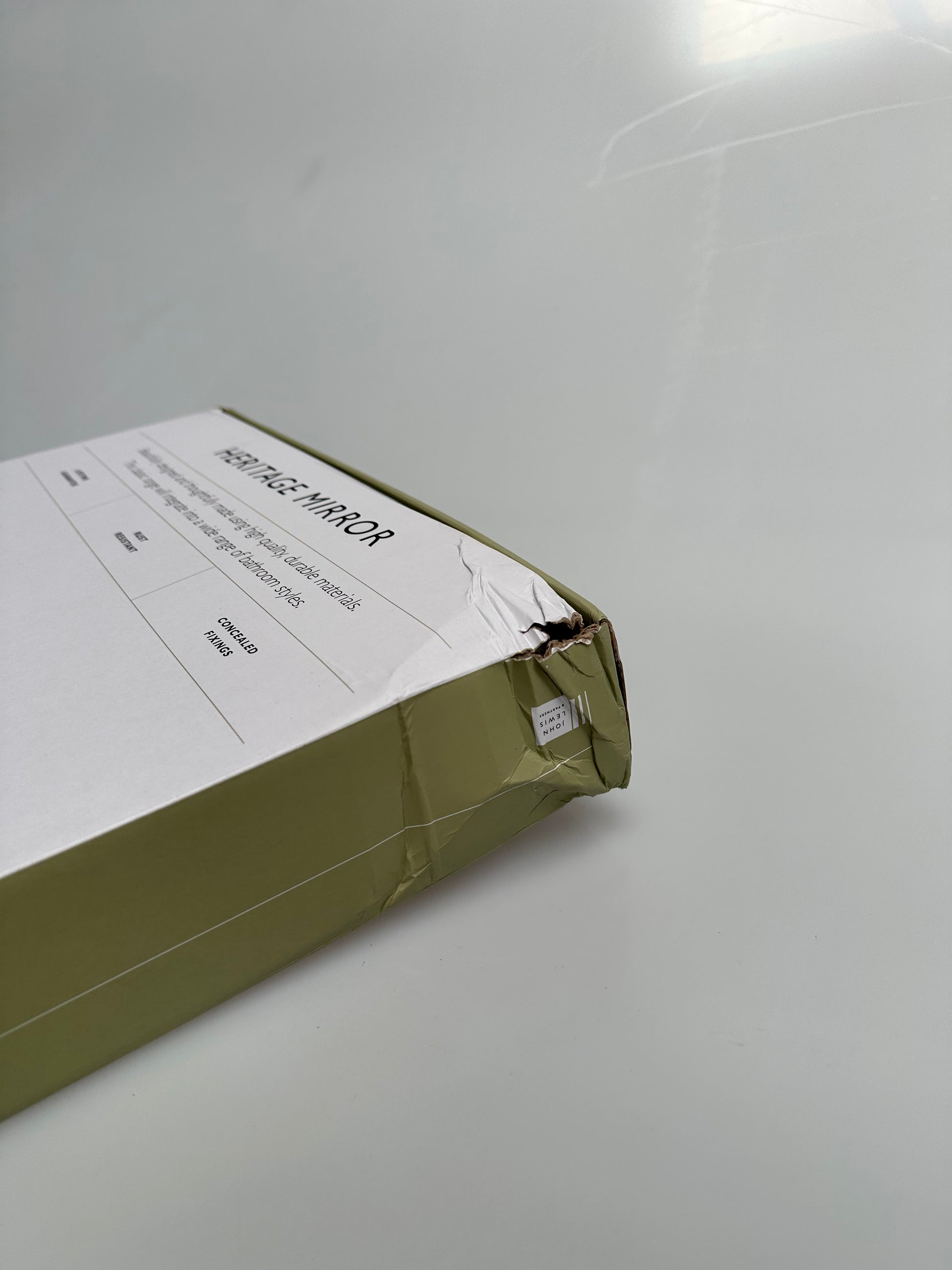 John Lewis Heritage Bathroom Mirror, Brushed Brass