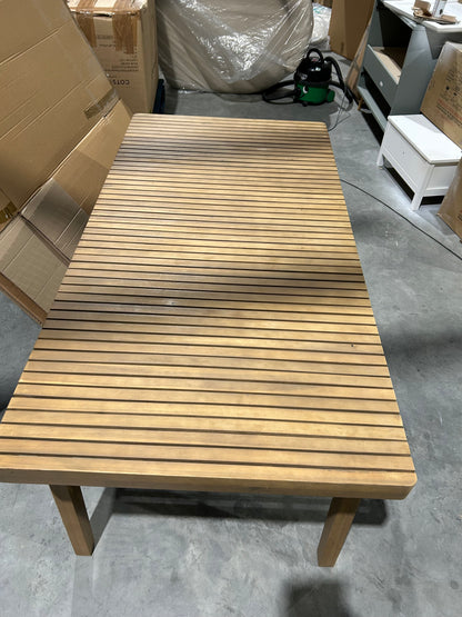 John Lewis Mona Rectangular Garden Dining Table, 175cm Natural