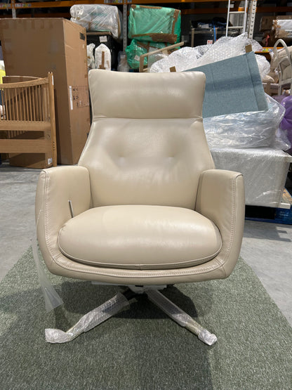 EASE REC CHAIR STONE LEATHER
